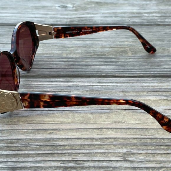 Sascha Sun by Classic Optic Women Sunglasses Brown Tortoise TEAKWOOD Eye Wear Sh - Picture 8 of 12